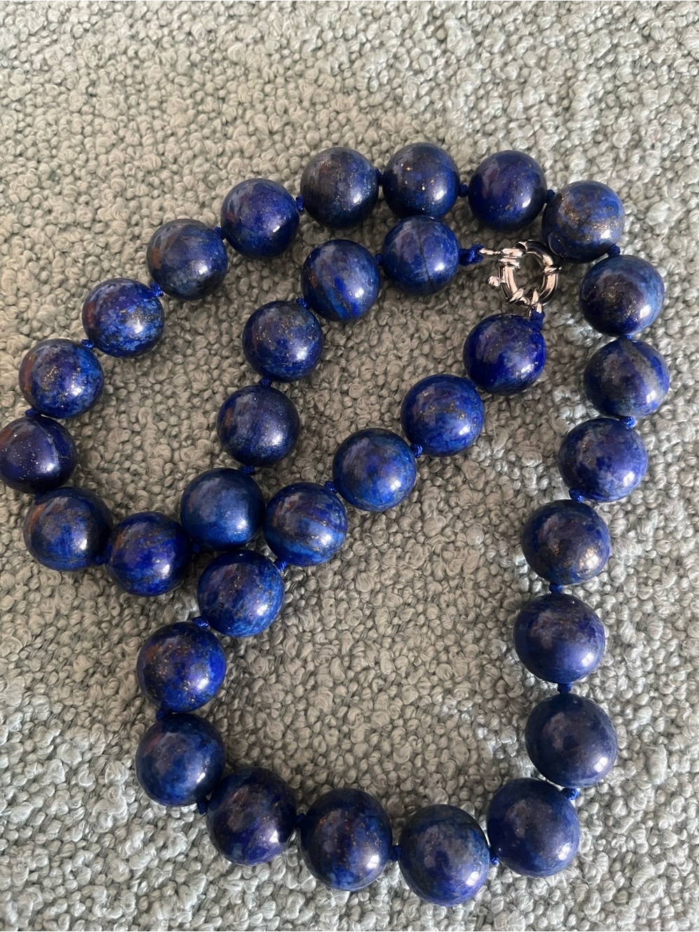 Lapis Lazuli Blue Bead Necklace